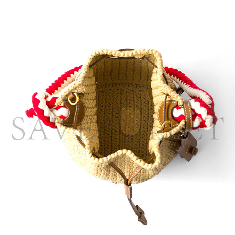 PRADA CROCHET MINI BUCKET BAG 1BE068 (19.5*15.5*10cm)